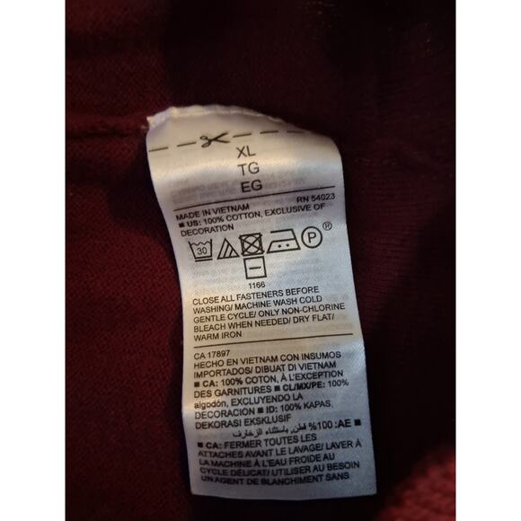 Old Navy Cardigan XL Golden Embroidered Polka-Dots Button Down Casual Preppy - Picture 7 of 11